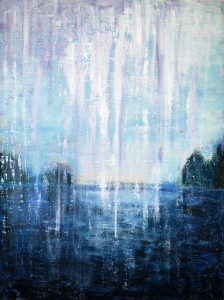Am Schwielosee, 80x60 cm, 2016, Mischtechnik auf Leinwand