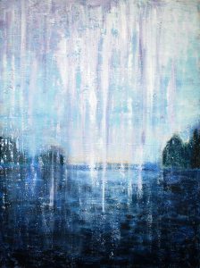 Am Schwielosee, 80x60 cm, 2016, Mischtechnik auf Leinwand
