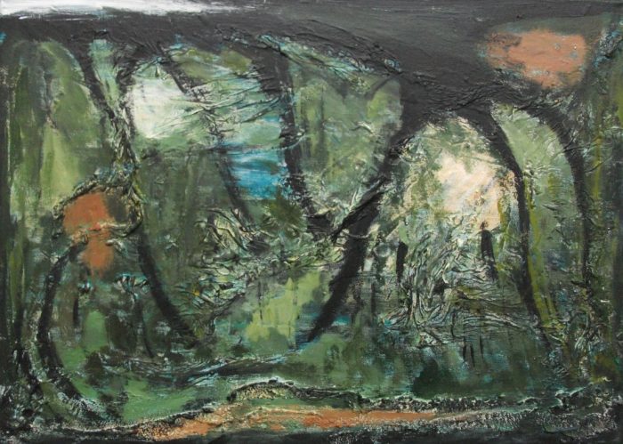 Lianen, 50x70cm, Mischtechnik auf Leinwand, 2010