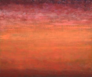 Orange zu Rot, 100x120 cm, Mischtechnik auf Leinwand, 2010