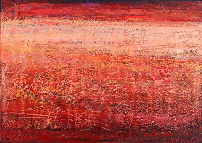 Rotes Feld, 60x80 cm, Mischtechnik auf Leinwand, 2013