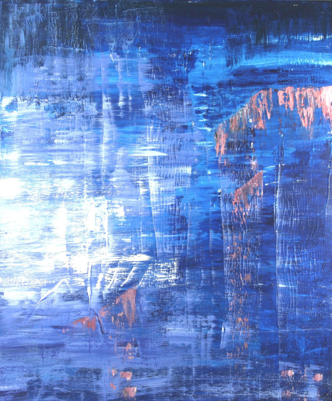 Spiegelung, 120x100 cm, Mischtechnik auf Leinwand, 2008