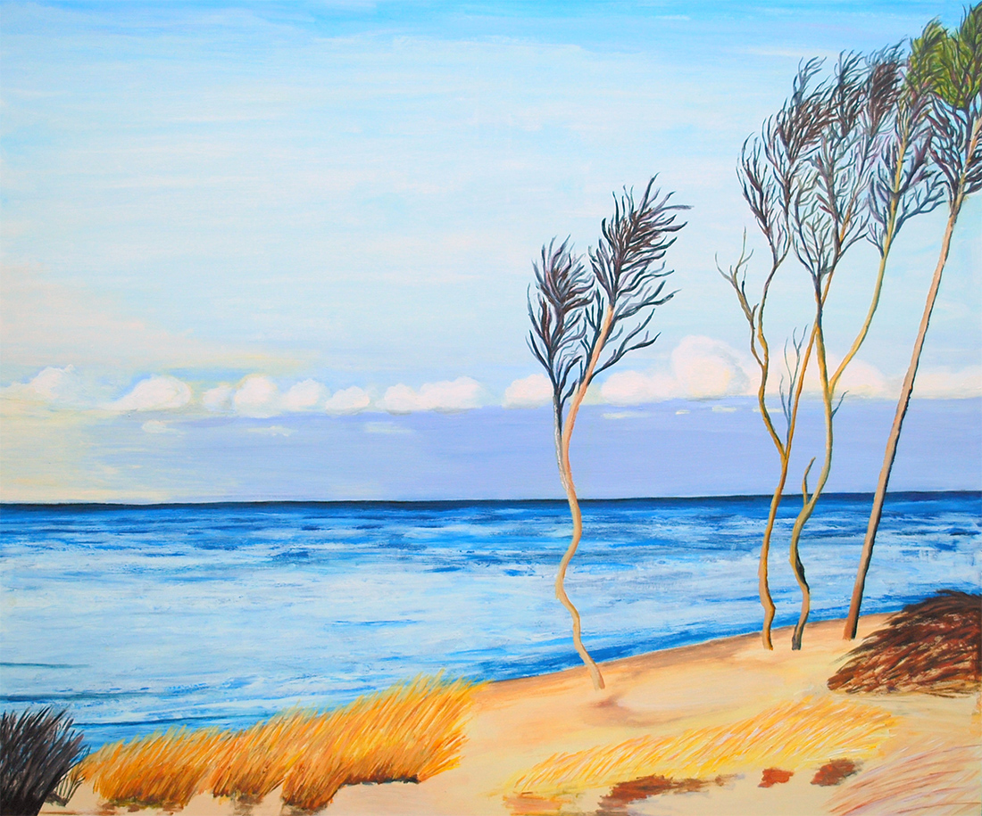 Weststrand Ahrenshoop 100x120cm Acryl auf Leinwand 2020