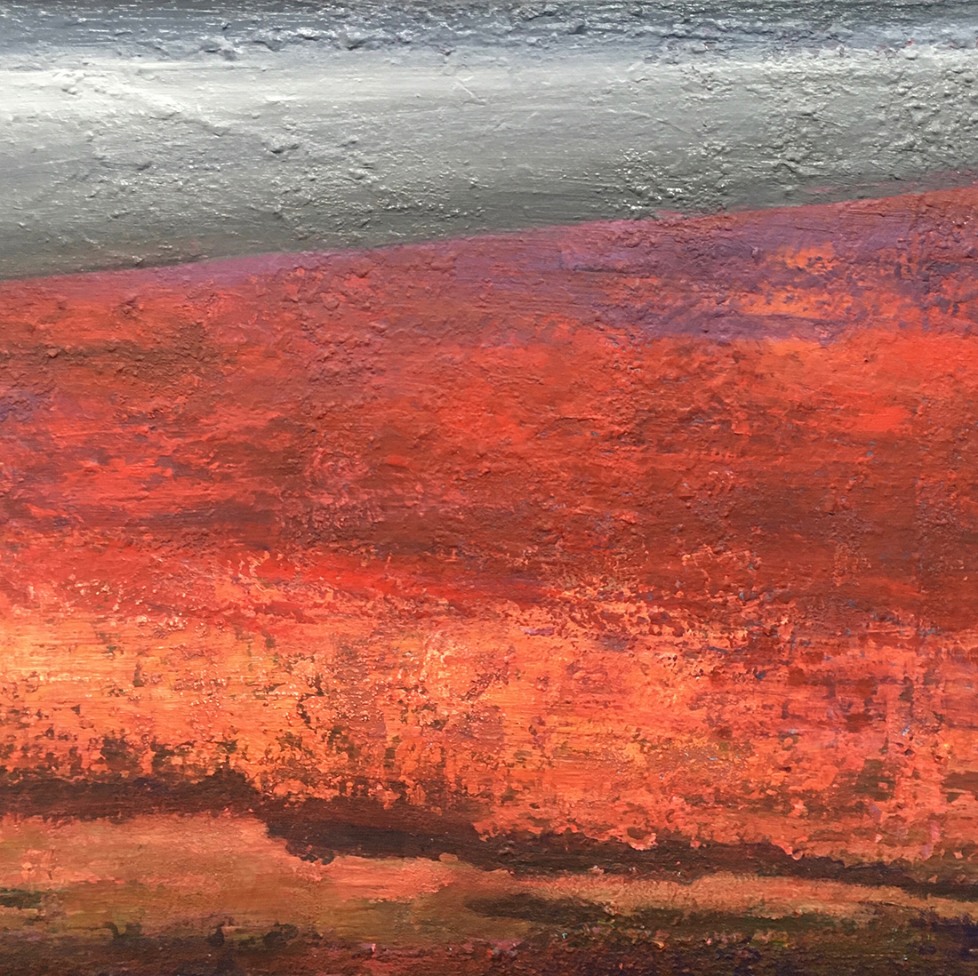 Red field II, 60x80cm, mixed media auf Leinwand